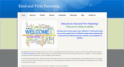 Desktop Screenshot of kindandfirmparenting.com